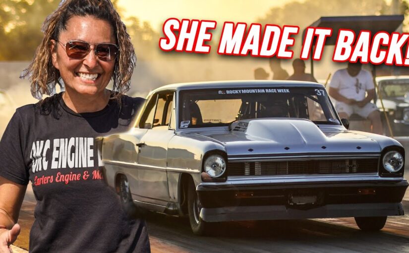Road Outlaws’ Tina Pierce DRIVES Her Twin Turbo Nova Back To Race Week Day 4 At Tulsa!